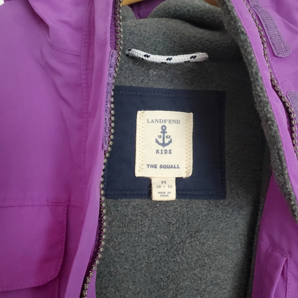 Kids Lands End Squall Jacket Size M(10-12) - Picture 4 of 8